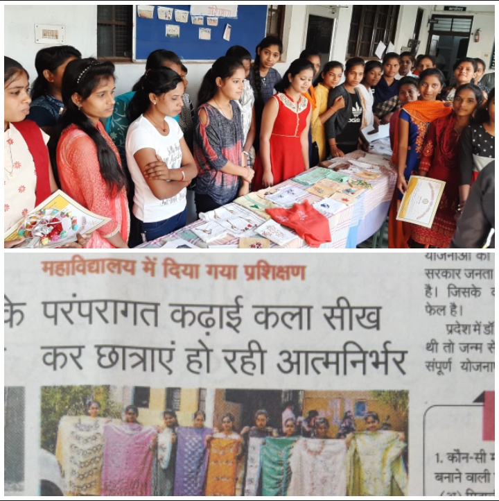 self  dependence through Traditional embroidery training-Shahid Durwasa Nishad Government College Arjunda District Balod, C.G.