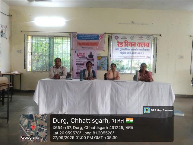 Sewa Pakhwara 17 Sept-02 Oct "Health Checkup camp""-Shahid Durwasa Nishad Government College Arjunda District Balod, C.G.
