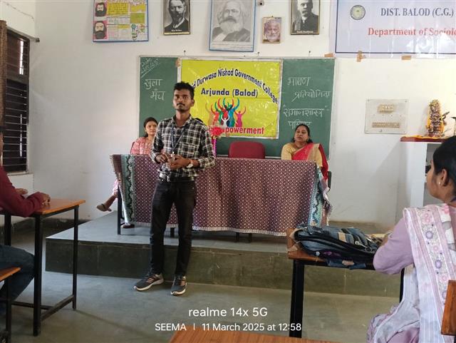 Women Empowerment-Shahid Durwasa Nishad Government College Arjunda District Balod, C.G.