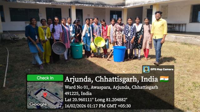 रासयो महाविद्यालय परिसर स्वच्छता अभियान-Shahid Durwasa Nishad Government College Arjunda District Balod, C.G.