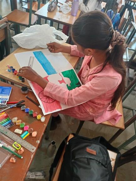  पेंटिंग, पोस्टर एवं कोलाज प्रतियोगिता युवा उत्सव 25-26 -Shahid Durwasa Nishad Government College Arjunda District Balod, C.G.